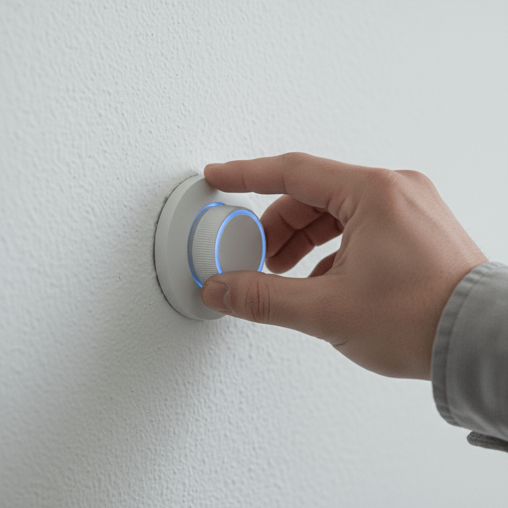 Moderner Dimmer an der Wand